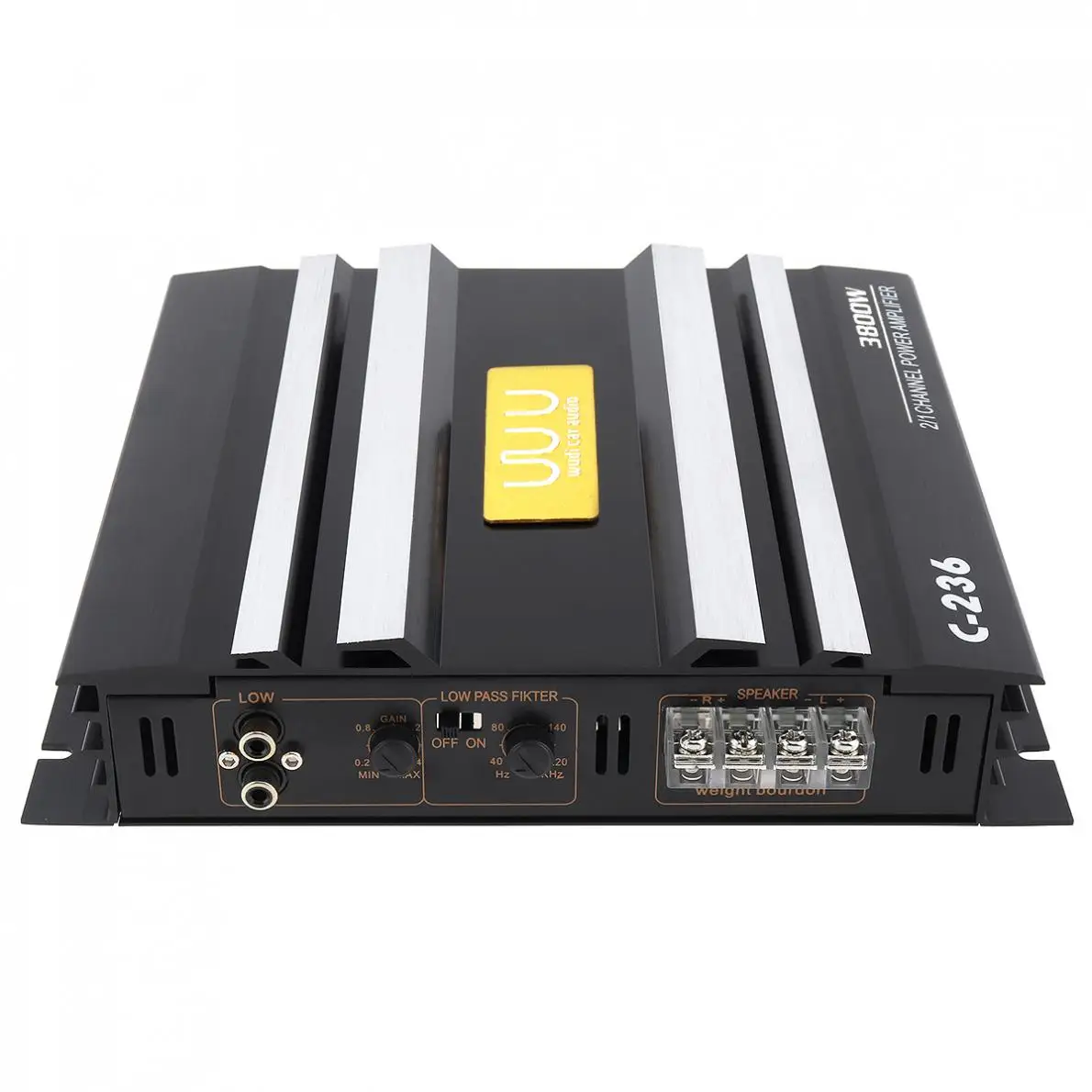 3800W Car Sound Amplifier Stereo Class AB Digital 2 Channel 12V Black Aluminum Alloy High Power Amplifier Board Audio for Cars