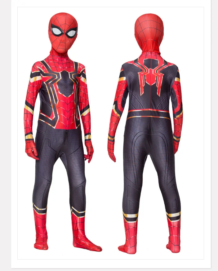 Spiderman Cosplay Children Disfraz De Spider-Man Suit Fancy Jumpsuit Spandex 3D Cosplay Clothing Red Spiderman Costume For Kids