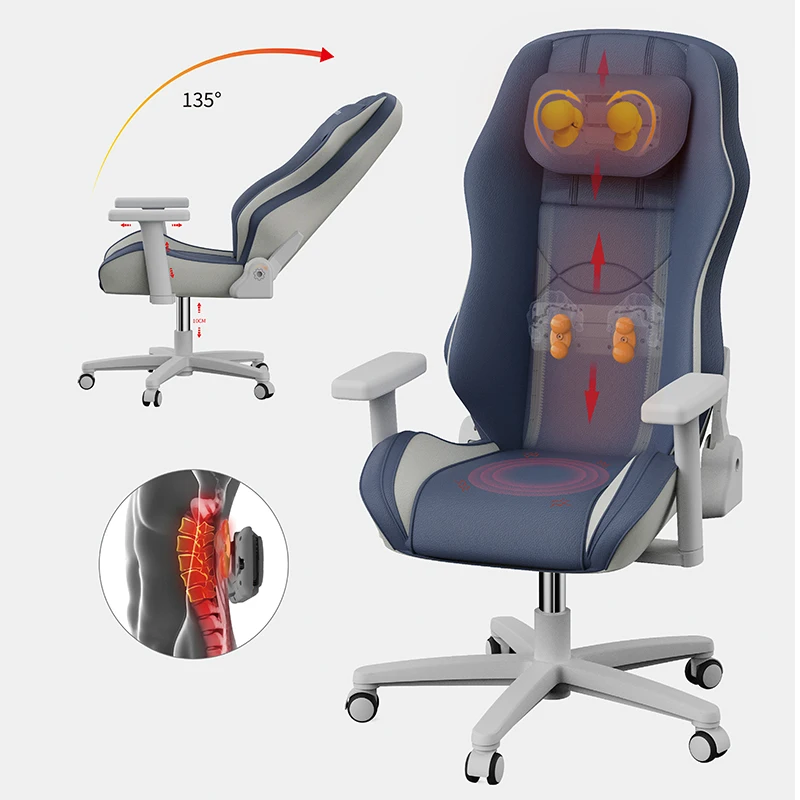 Hot sale Gamer office  Leather Ergonomic Reclining Chair Modern Swivel Gaming Chair Massage Convertible Massage chair wholesale