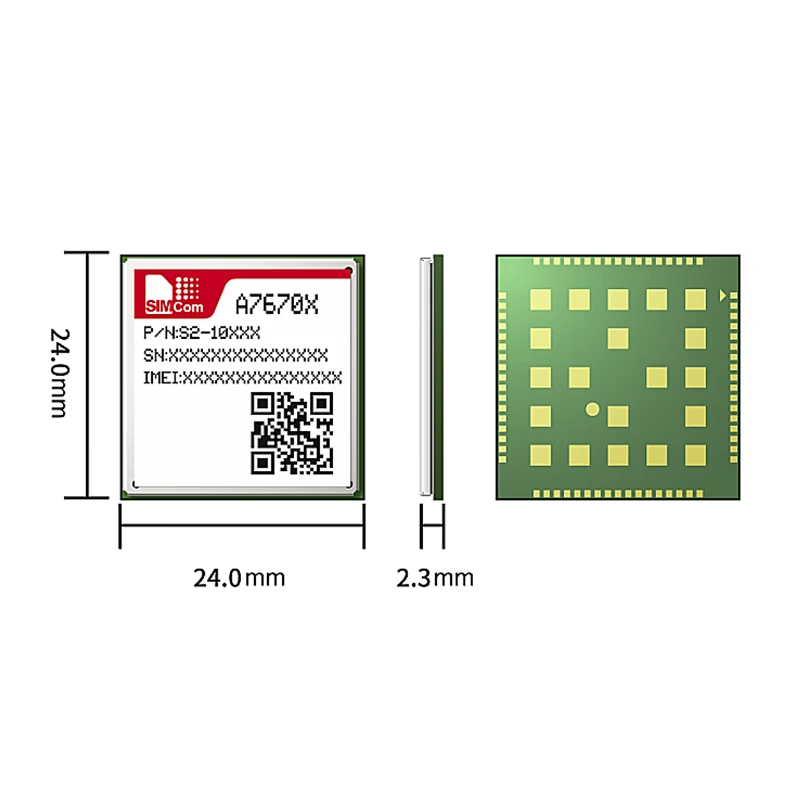 SIMCom A7670 серии A7670SA 4G модуль поддерживает Беспроводные режимы A7670SA-LASE S2109ZY модуль LTE Cat 1 + 2G модуль