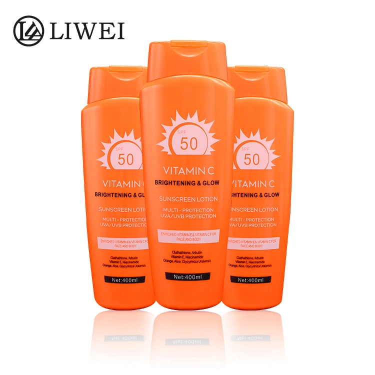 Sunblock Sunscreen Body Lotion Adults Skin Care Lotion Wholesale OEM Private Label Natural Organic Whitening Waterproof Female