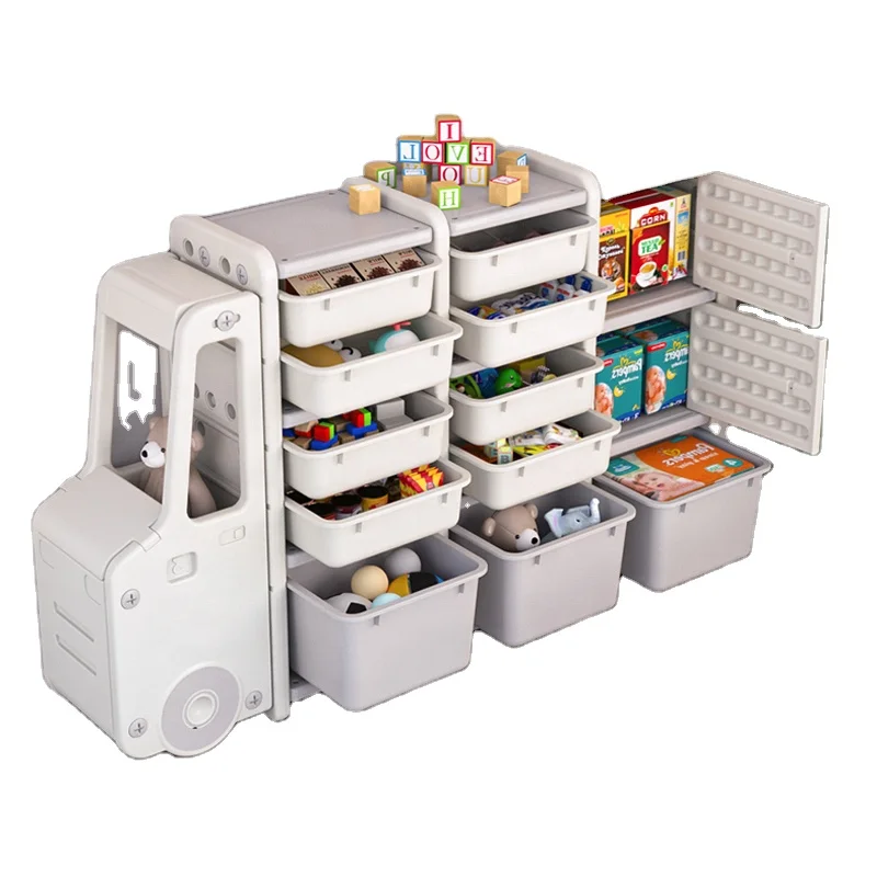 Children bookcase New style plastic toy storage kids toy rack Car kindergarten small bookshelf including storage for kids