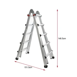 High Quality Combination Aluminum Step Ladder Multipurpose Extension ANSI