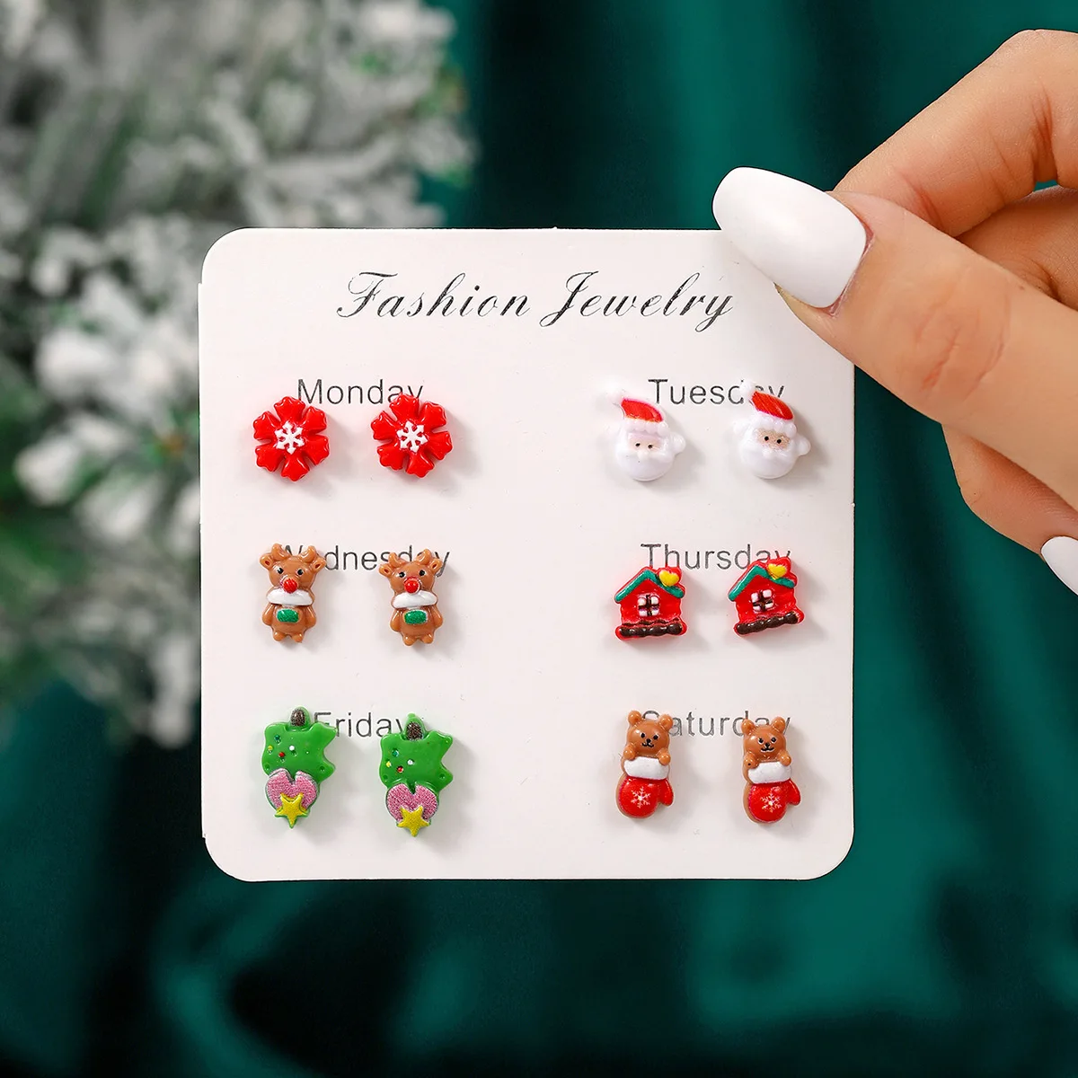 Christmas Everything With Personalized Moose Creative Cute Cartoon Resin Stud Combination