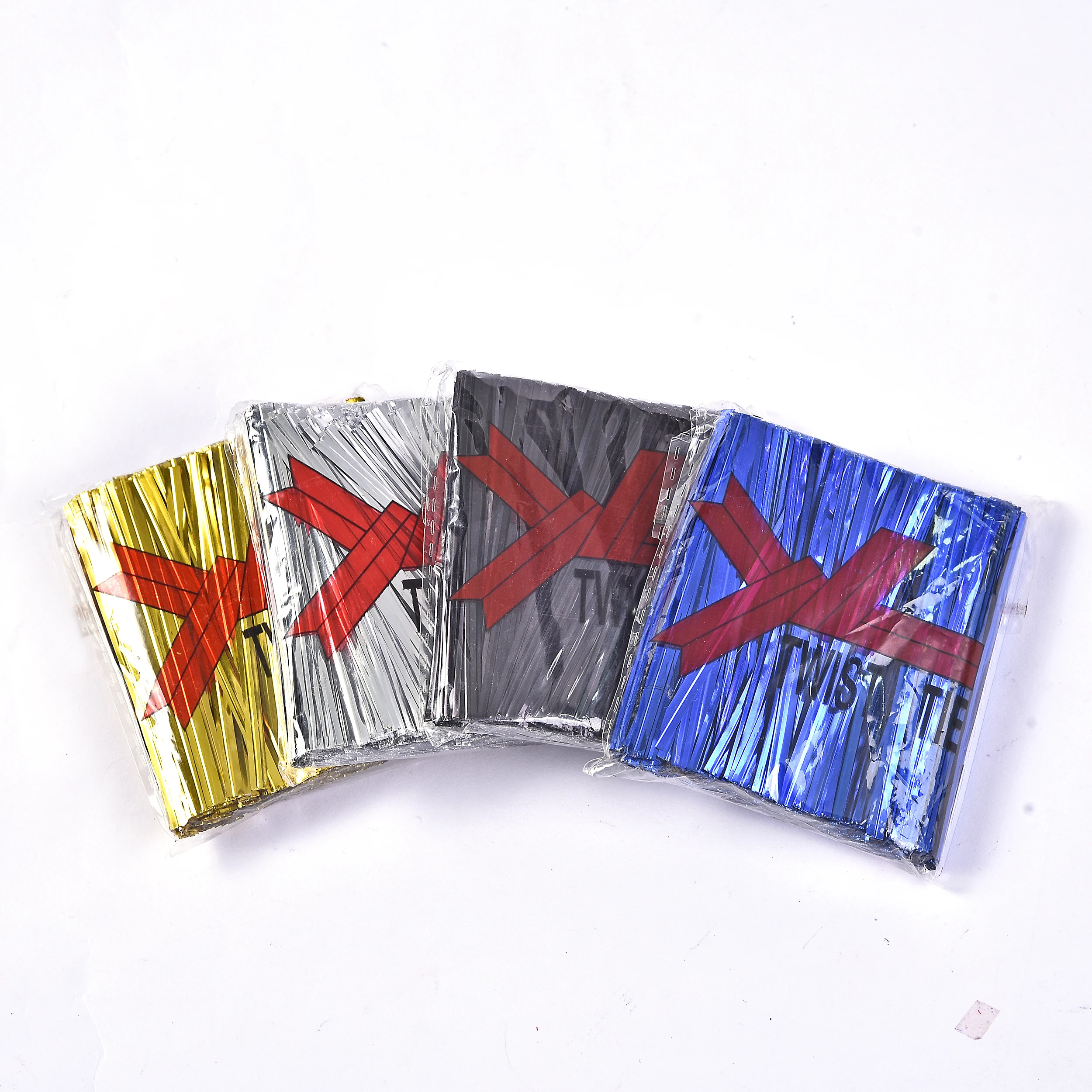 1200pcs 4' Wholesale Metallic Spool Twist Ties Ic Black Ties And Paper Ties Wire For Bread Candy Bag Gift Packaging