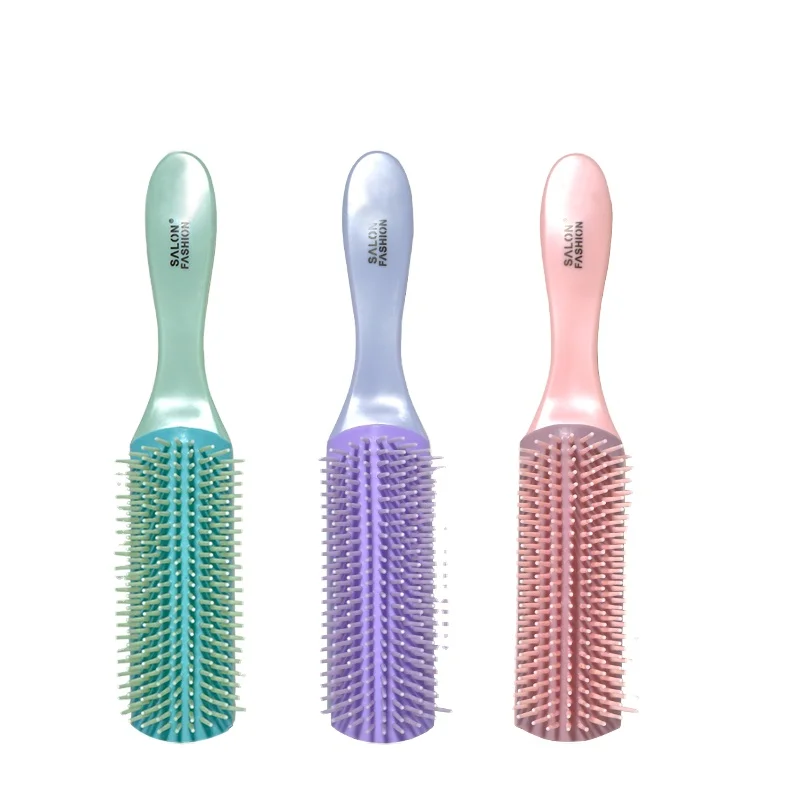 Anti-Knot Detangling Plastic Hair Brush Girls Hairbrush Detangling Hair Brush Custom Logo Hair Brushes for Women Detangling
