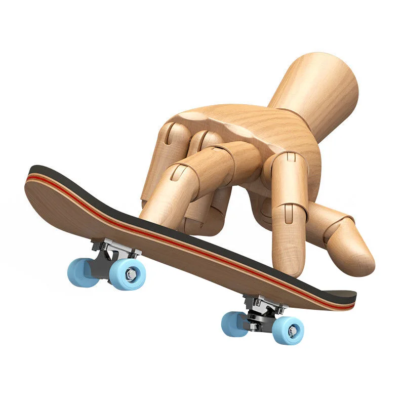 Mini Maple Finger Skateboard Wooden Fingerboard Interactive Professional Bearing Wheel Gift for Children Adults