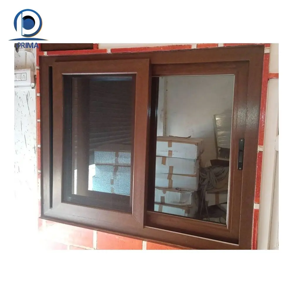 Prima Factory Directly Supply Sliding Windows Glazed Hurricane Impact Pvc Profile Upvc Door Frame Window