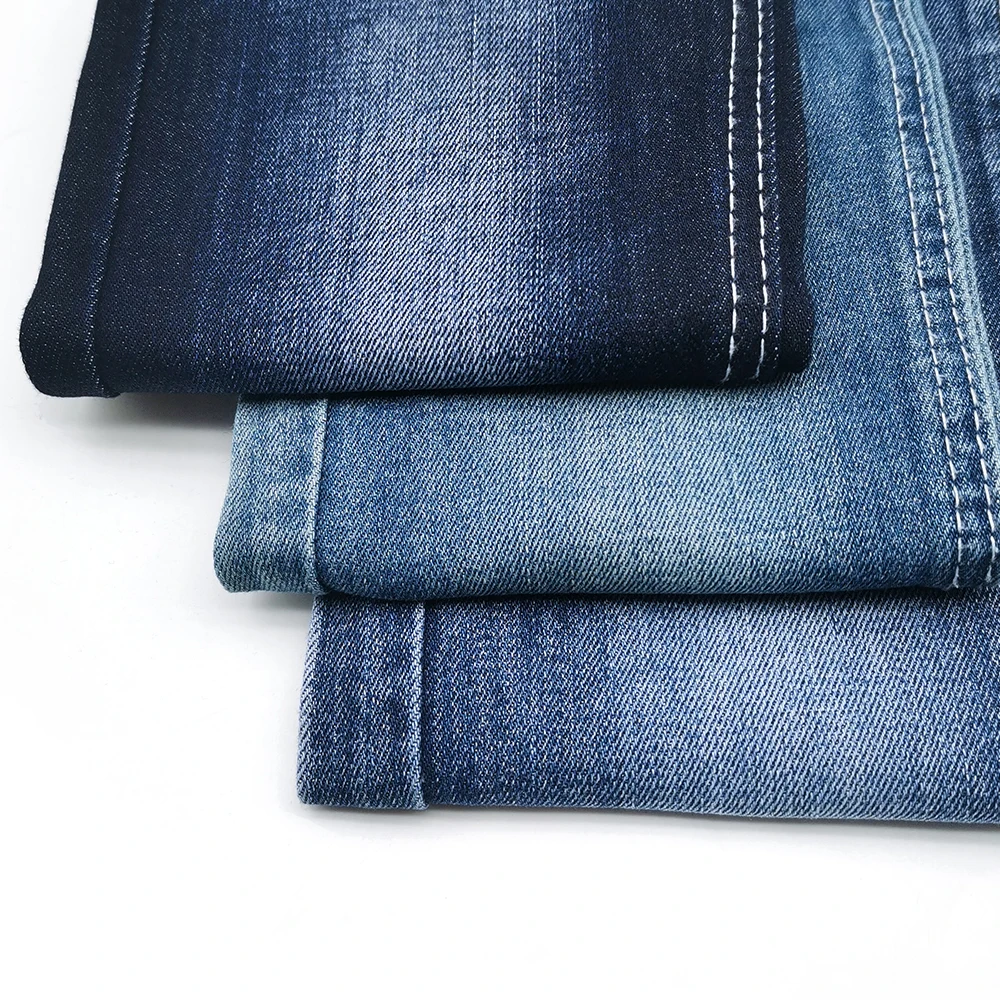 180-cm woven blue stretch denim fabric for jacket  10OA+10*10/75D+20D TR