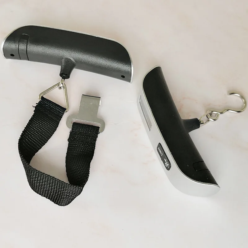 
LCD Display Luggage Scale 110lb/50kg Temperature Sensor Digital Hanging Electronic Luggage Scale 