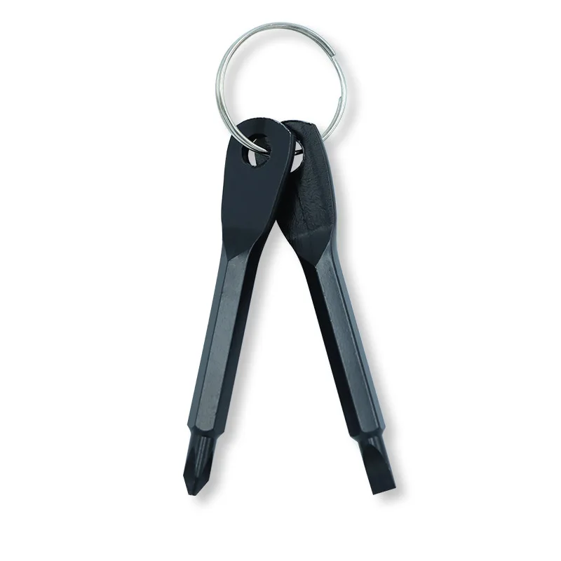 2024 Hot Outdoor Portable Multifunction Gadget Cross Screw Driver Key Chain Keyring Pocket Repair Hand Screwdriver Tool Keychain