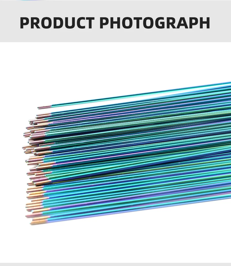 POLSO SP001 12G Bicycle Stainless Steel Spokes, Black Sliver Bicycle Electric Bike Copper Nipple, Customized Custom Made Spoke