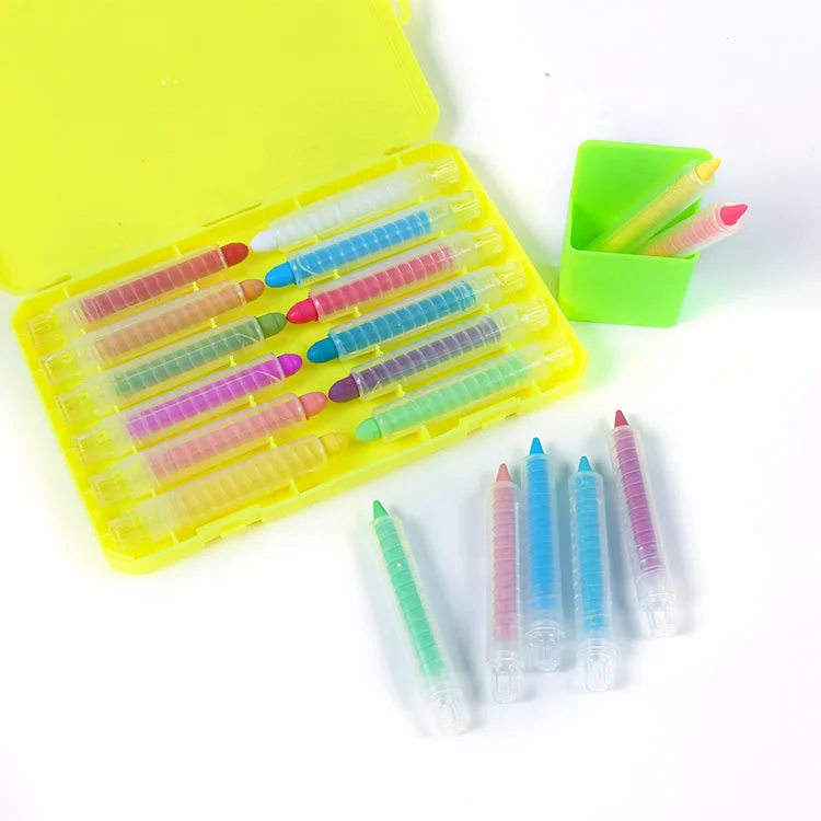 Oem Factory Retractable Kids Painting Crayon Artist Professional Drawing Wax Crayons
