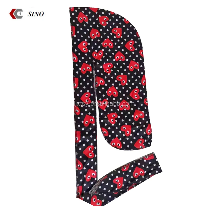 Оптовая продажа, Заводская Продажа, бандана durag с принтом для мужчин и женщин, дизайнерский логотип под заказ durag