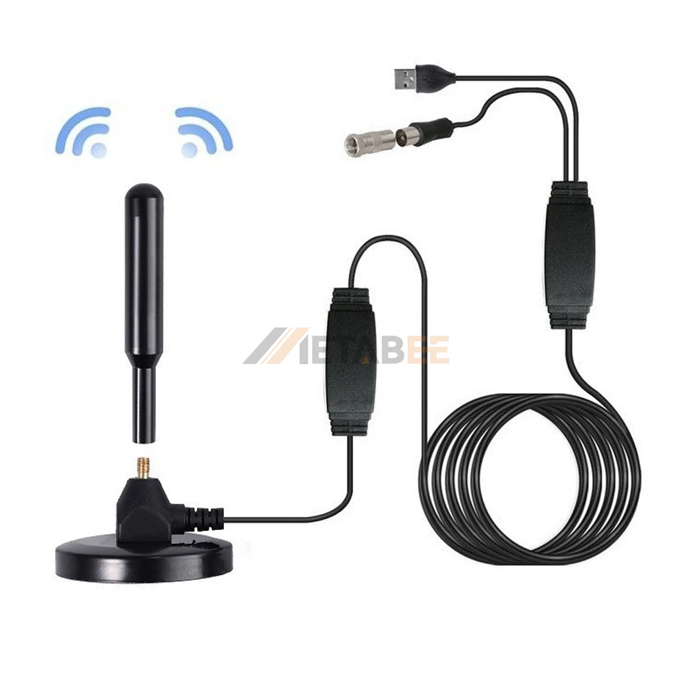 Upgrade Indoor Outdoor UHF VHF Amplifier HD Digital TV Antenna