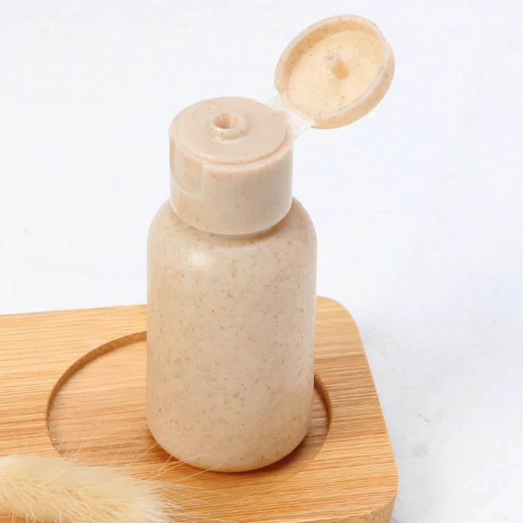 HDPE straw wheat PLA 30ml shampoo packaging soft touch sample mini squeeze lotion Bottle
