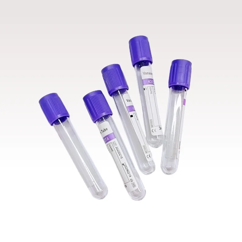 Cheap price Purple cap glass test tube vacuum blood collection tube edta k2 k3 5ml blood tube