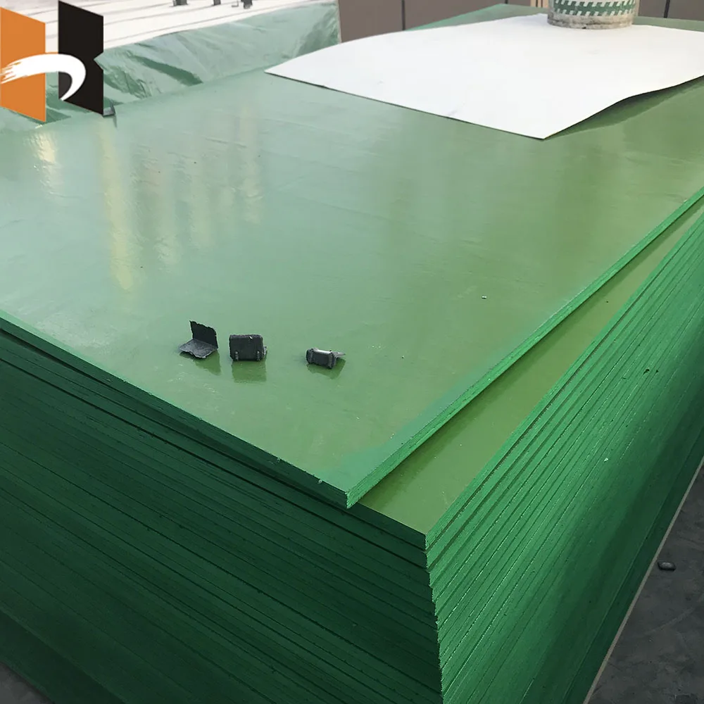 High Quality 1220x2440mm 12mm 15mm Green Plastic Film Faced Plywood For Construction