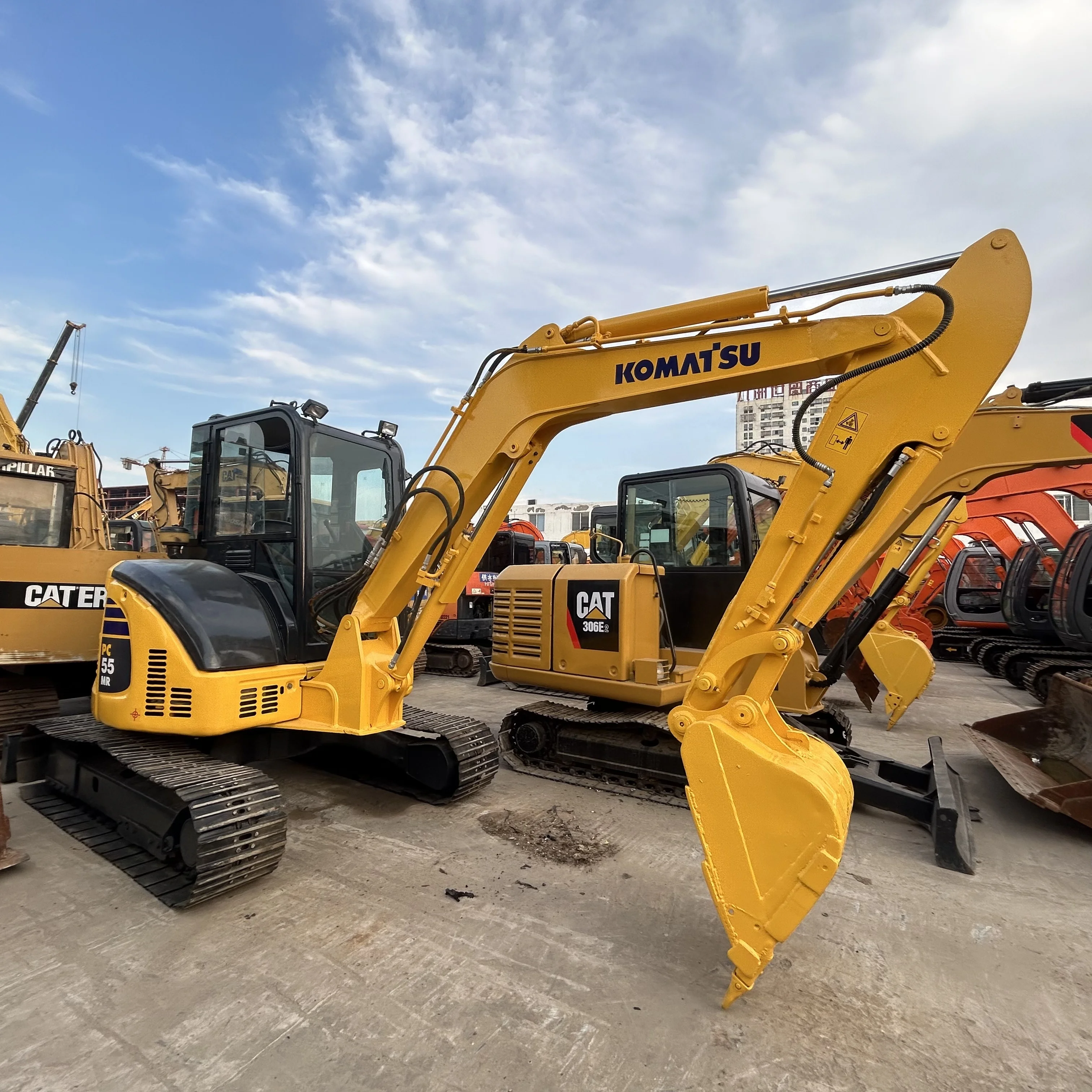 Подержанный мини-экскаватор komatsu pc55 строительное оборудование