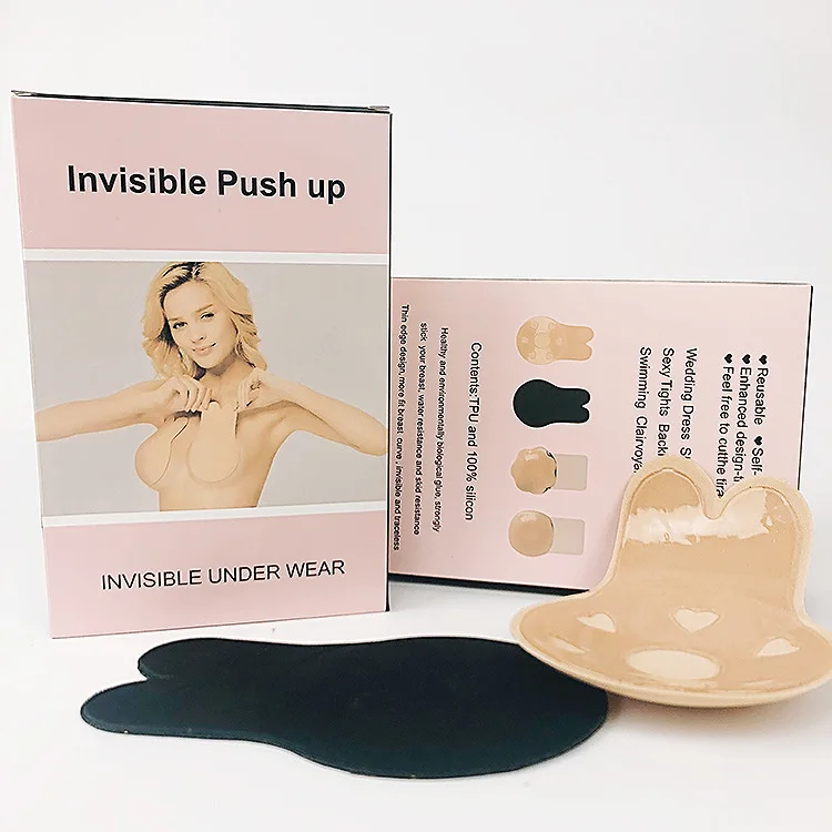 New Women Sexy Breathable Thin Silicone Breast Lifting Invisible Push Up Bra Nipple Cover
