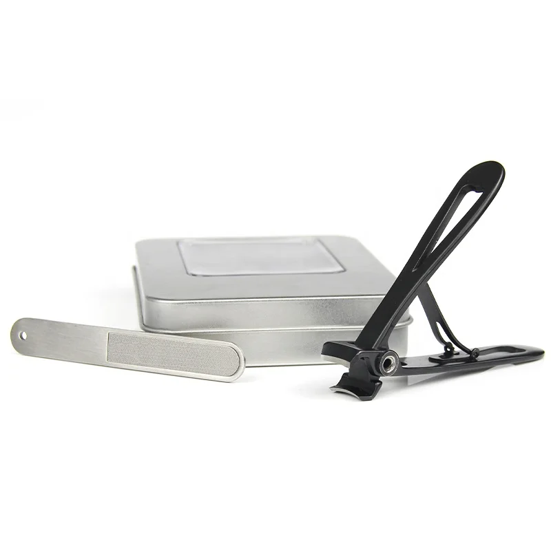 
Black stainless steel no splash toenail clipper hard nail clipper wide jaw nail clipper pedicure tool 