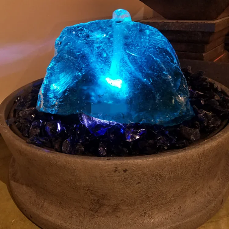 garden decoration and indoor glass rock tabletop water