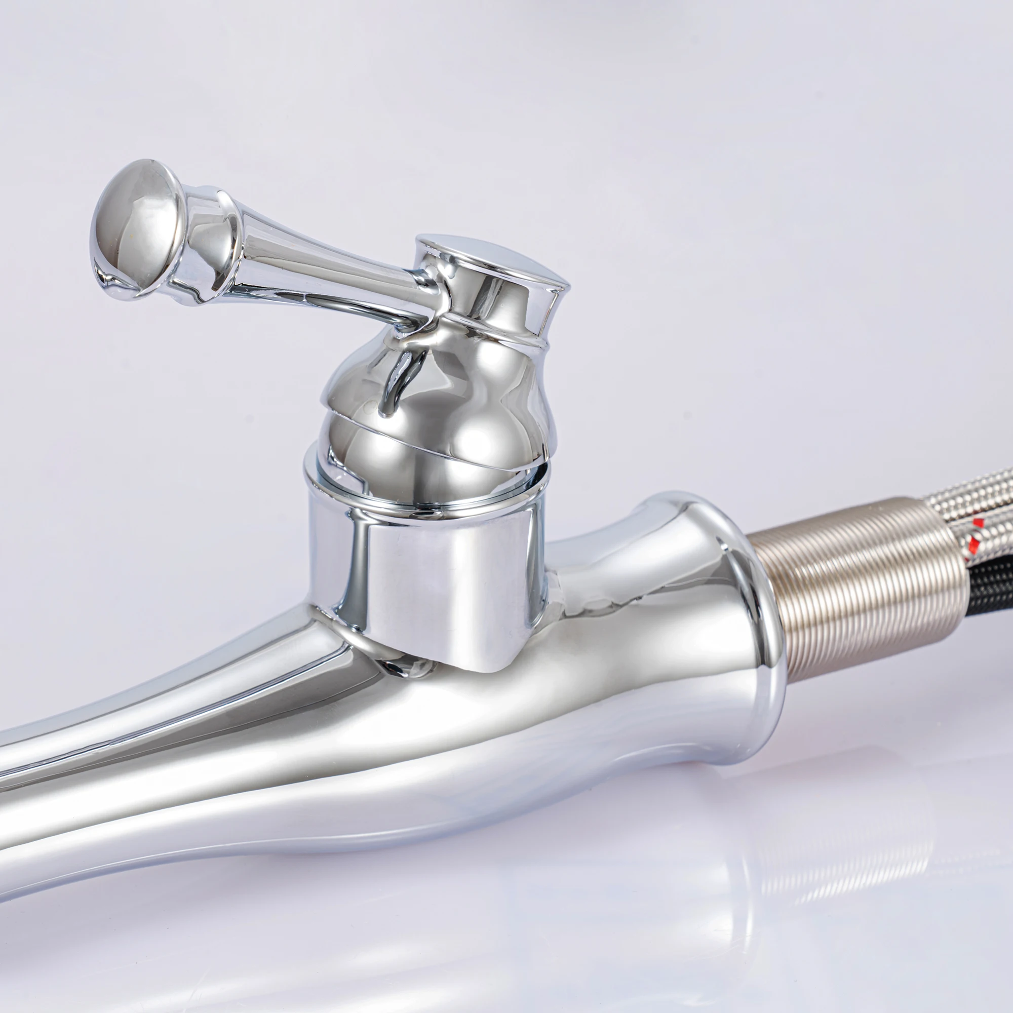 CUPC lead free zinc faucet body retro style brush gold bronze pull-out kitchen faucet
