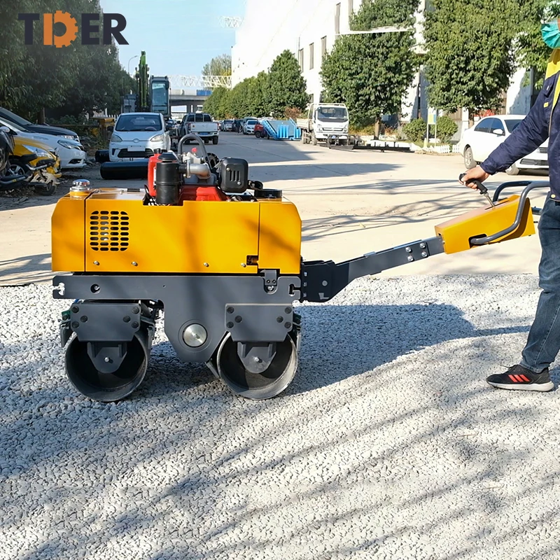 TDER innovative small road rollers 0.8 ton vibratory new road construction equipment roller price