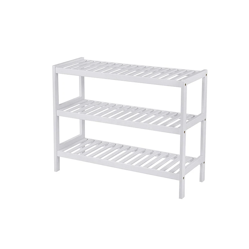 High Sale Three Tier Modern Wooden Bamboo Shoes Rack Stand For Home Slippers