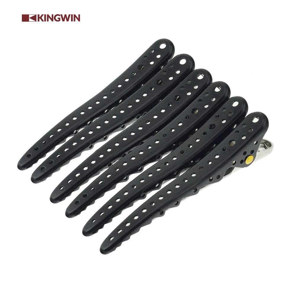Factory Wholesale beauty salon Pack of 6 Aluminum Barber Hair Clip