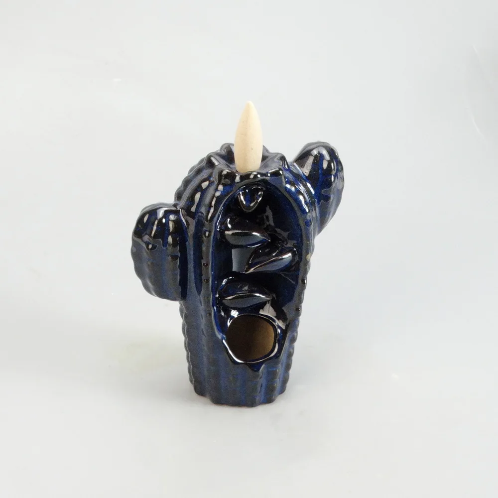 Portable ceramic censer Incense stick holder perfume backflow burner home decor waterfall Incense burner