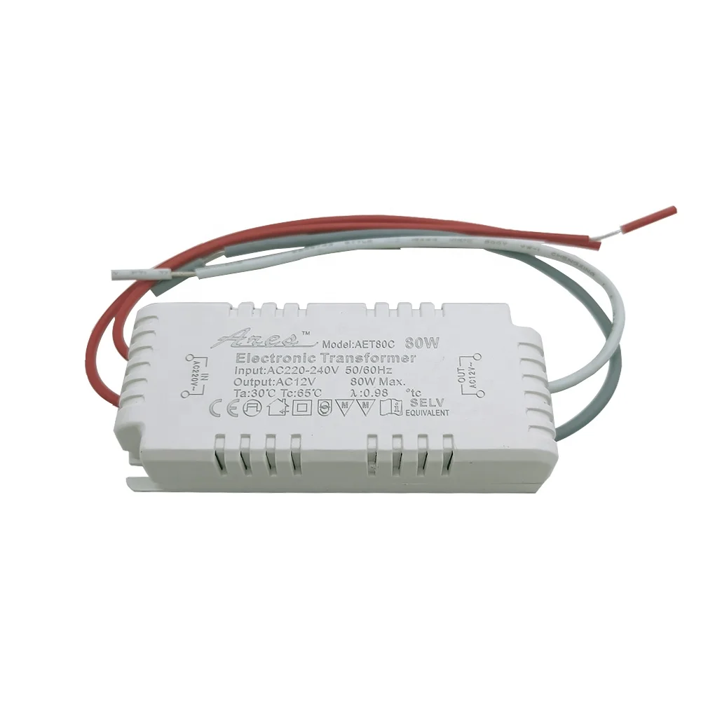 Dimmable 80w AC220V to AC12V Electronic Transformer For G4/G5.3 MR11/MR16 Quartz Lamp Halogen Lamp Crystal Lamp CE