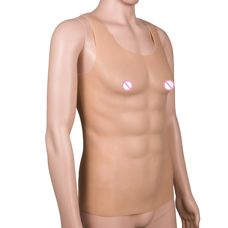 Artificial Chest Muscle Belly Macho Soft Silicone Man Artificial Simulation Muscles