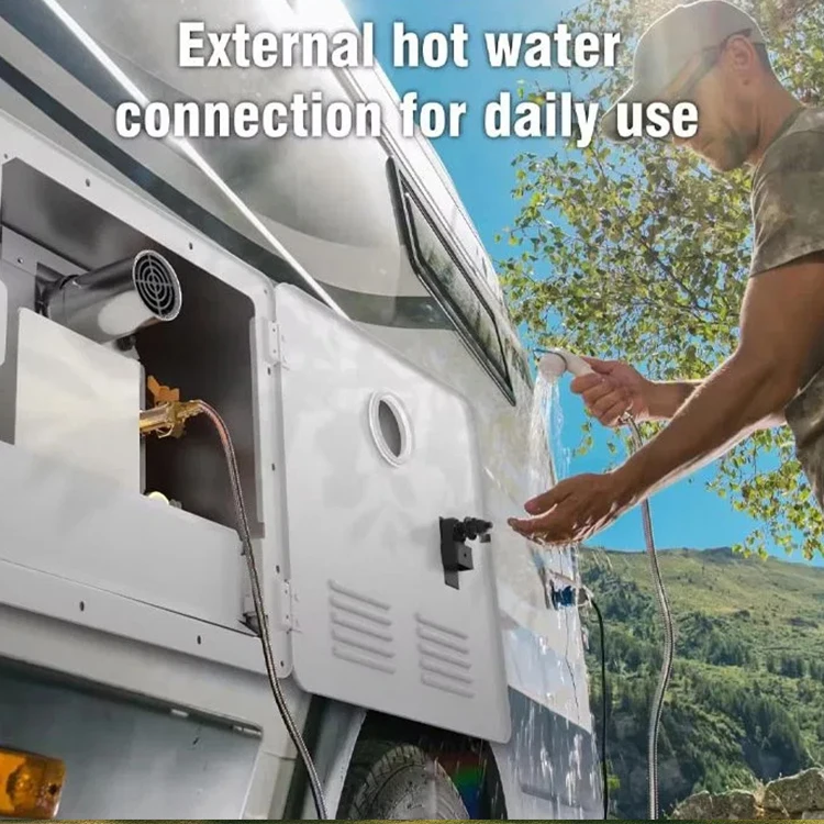 Hot Sale 12V DC Mini Water Heater Camping Lpg Gas Tankless Instant for Outdoor RV Caravan Motor Home