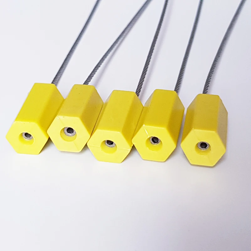ABS cover hexagon shape numbered customized logo metal cable seal for milk tank and gas tank