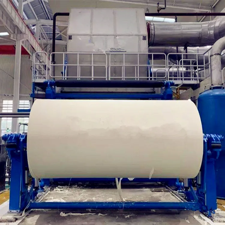 Paper Pulp And Waste Paper Recycling Jumbo Roll Toilet Tissue Paper Roll Making Machine