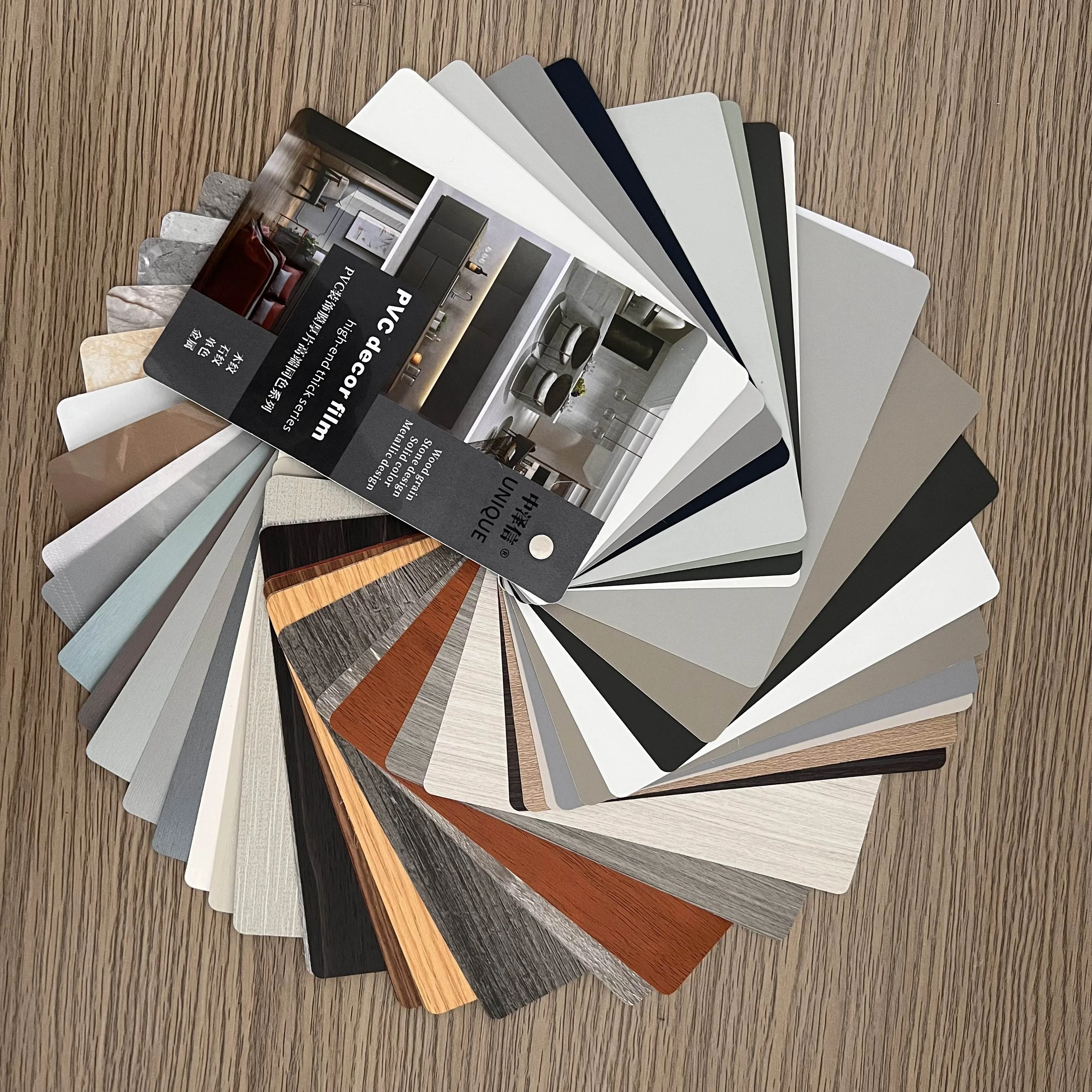 2022 Minimalism Gentlemen Grey Soft Touch Solid Color PVC Film For WPC Door Film For Lamination PVC Interior Film