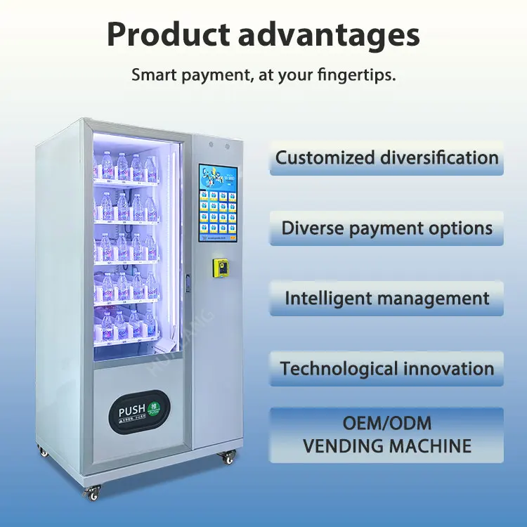 Source Factory Coin Vending Machine Customized Vending Machine with Sticker logo Refrigerated Small Vending Machine for OEM