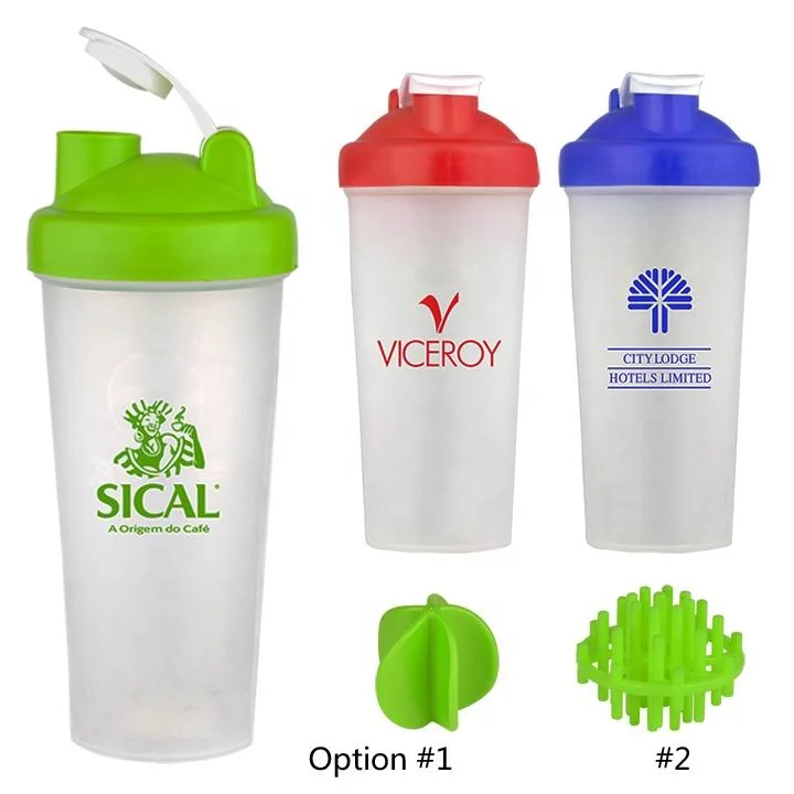 Premium Blender Shaker Bottle Classic Leak Proof Mixer Cup Motivational Fitness with Plastic Blending Shaker Ball 500ML