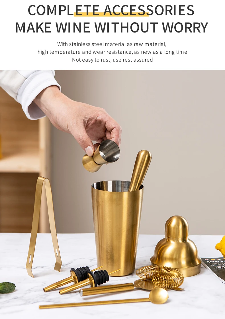 Wholesale Latest Products  custom 750ml cocktail set bar set cocktail tool kit mini bar set for home use