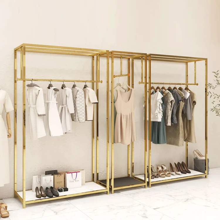 Custom garment clothing display rack metal boutique clothing rack display