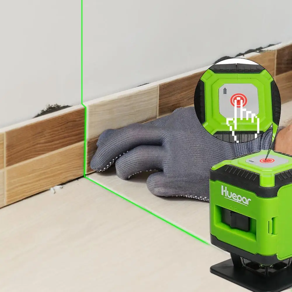 Установка для пола HueparFL360G лазер с зеленым лучом и режимом переключения линий укладки плитки лазерный нивелир квадратным выравниванием