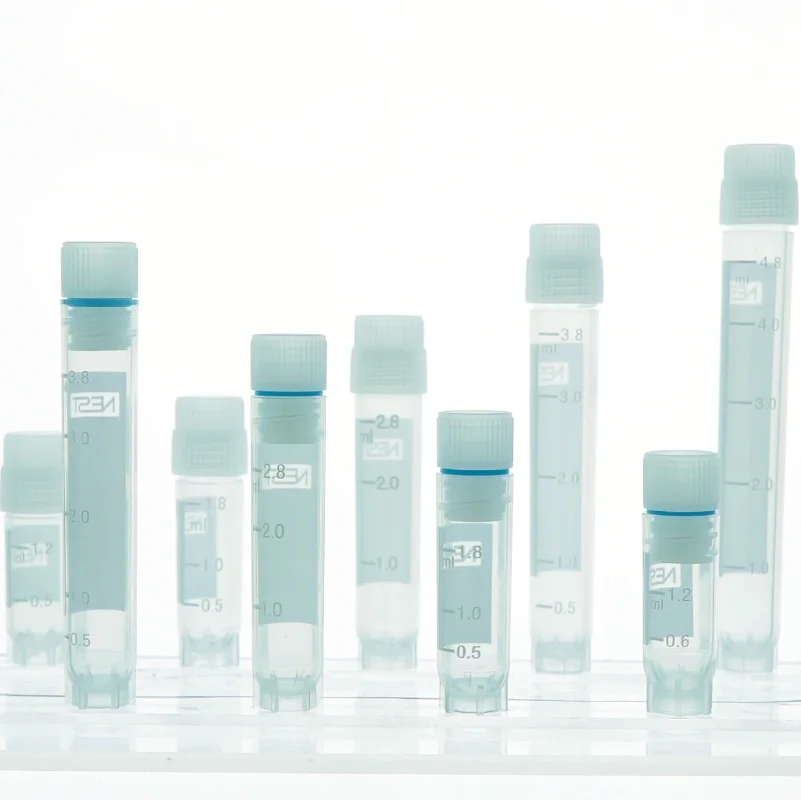 5ml Cryogenic Vials Tubes External/Internal Thread round Bottom Self-Standing Sterilized DNase/RNase-Free Lab Pack Medical Use