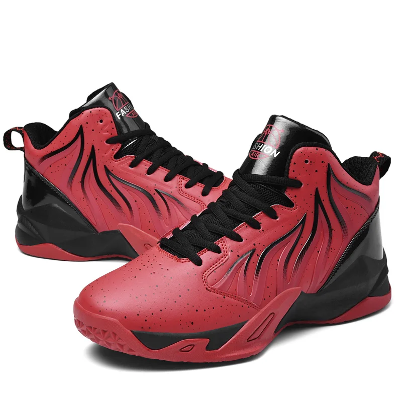Professional Retro Basketball Shoes,Brand Genuine Leather Basketball Shoes From China,Cheap Red Basketball Sneakers