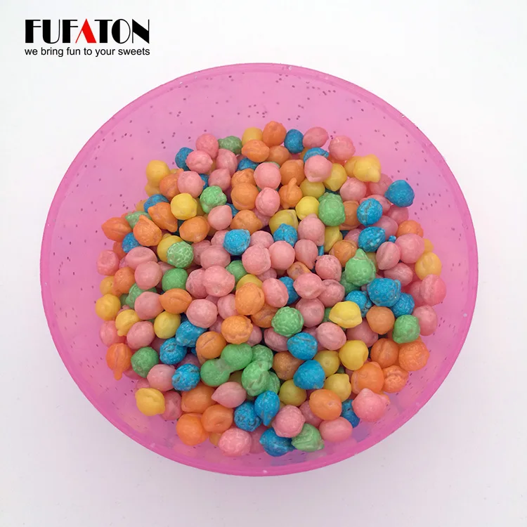 HACCP certified factory produced fruit juice flavored small hard chewy candy