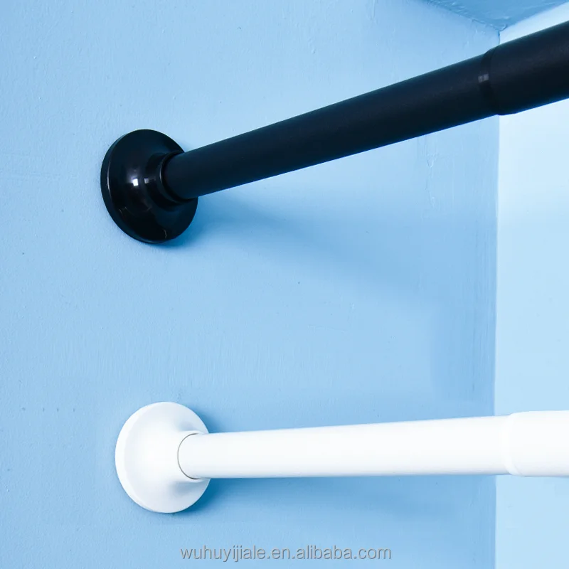 Wholesale telescopic rod length adjustable 0.85-1.24m cheap punch-free curtain rod