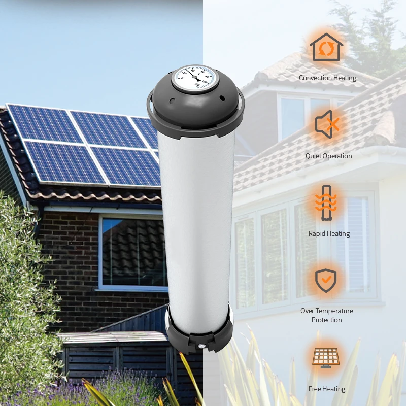 Blue Carbon Solar Powered Electric Ptc Hand Air Warmer Portable Rechargeable Heating Infrared Usb Smart Mini Indoor Room Home