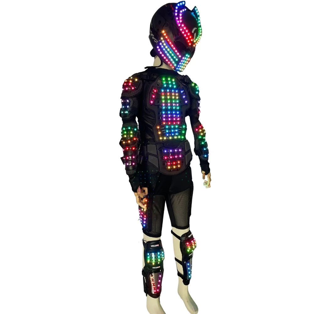 Colorful LED Lighting Costumes Stage Performance Adults DJ LED Show Suits Clothes for Celebration Party Entertainment Event Show