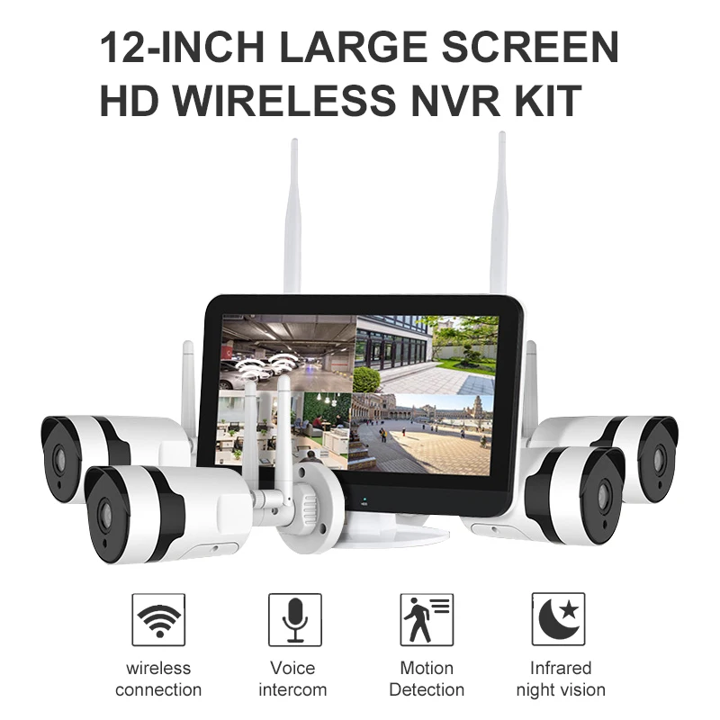 
Hot Selling 1080P Wireless CCTV Security Camera System WIFI NVR KIT Bullet IP Camera Outdoor 