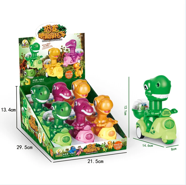 Dulces 2021 Kids New Toys Candy Scooter Dinosaur Sweet Candy Toys And Fruit Bonbon